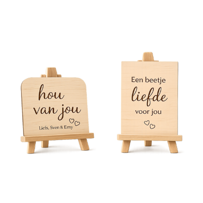 Houten Liefdesbordje