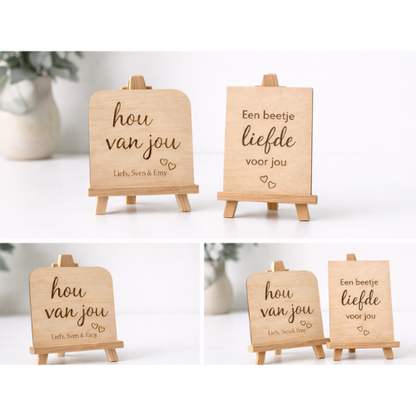 Houten Liefdesbordje