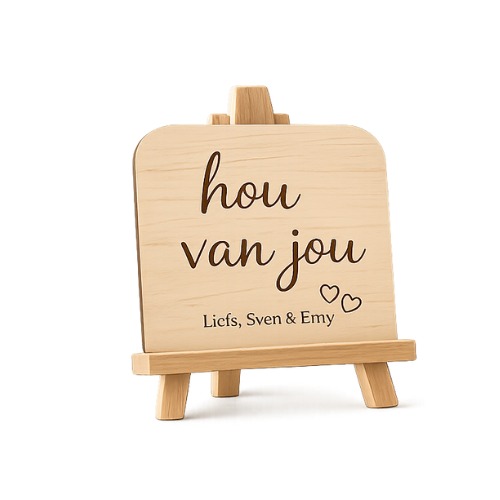 Houten Liefdesbordje